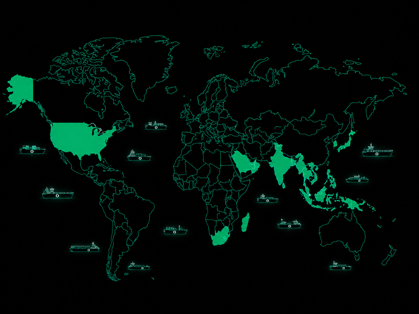 International presence map